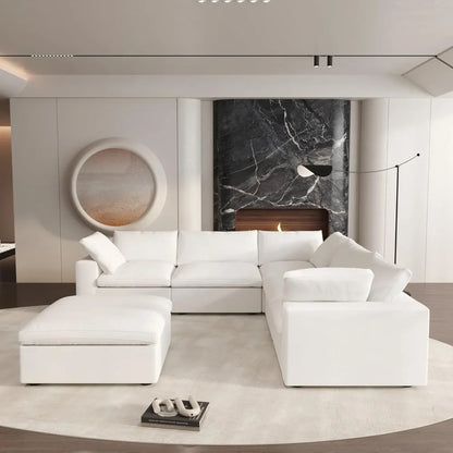 Six Piece Corner Sectional & Storage Ottoman