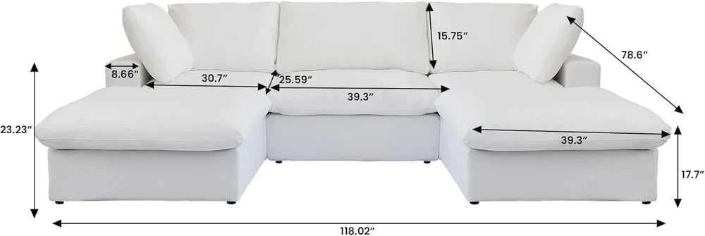 5 Piece U Shape Sectional