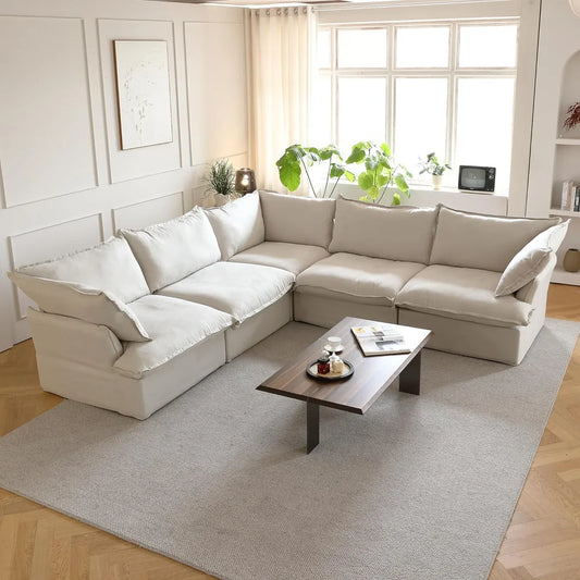 L-Shape 5 Piece Modular Sectional